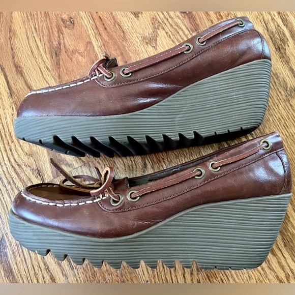 Vintage ‘90s Bass Easthampton Platform Wedge real leather, sz 8 - Picture 4 of 10